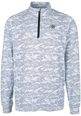 Cutter and Buck Cincinnati Reds Mens Charcoal Mono Traverse Camo Big Tall 1/4 Zip Pullover