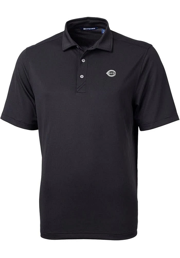 Cutter and Buck Cincinnati Reds Mens Mono Virtue Eco Pique Short Sleeve Polo