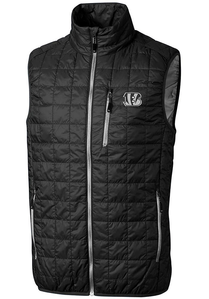 Cutter and Buck Cincinnati Bengals Big Tall Mono Rainier PrimaLoft Mens Vest