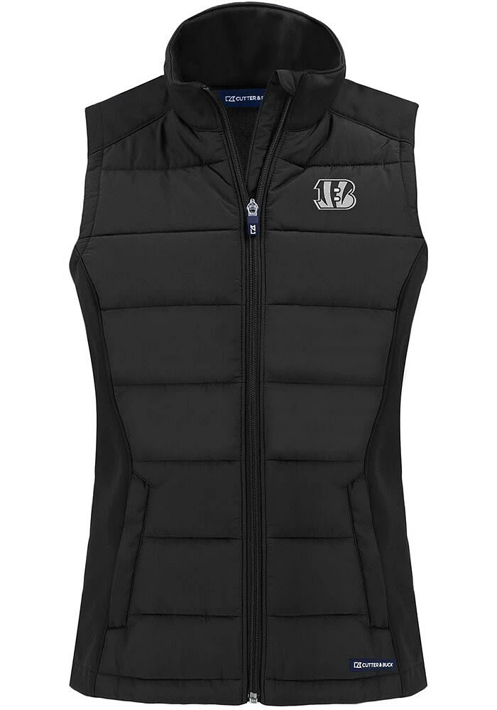 Cutter and Buck Cincinnati Bengals Womens Black Mono Evoke Vest