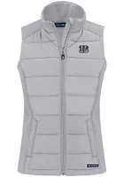 Cutter and Buck Cincinnati Bengals Womens Charcoal Mono Evoke Vest