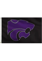 K-State Wildcats 3x5 Black Grommet Purple Silk Screen Grommet Flag