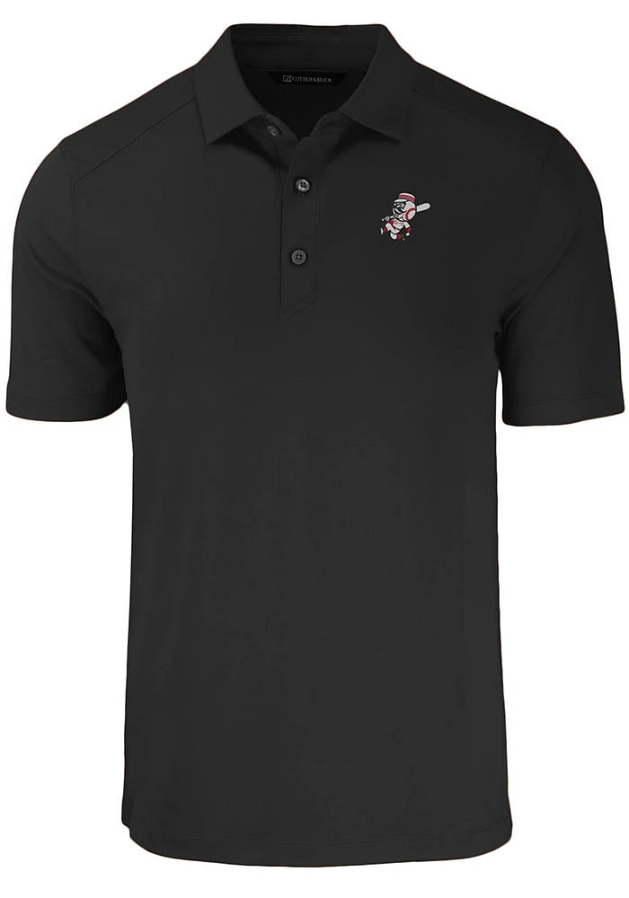 Cutter and Buck Cincinnati Reds Mens Cooperstown Forge Recycled Short Sleeve Polo