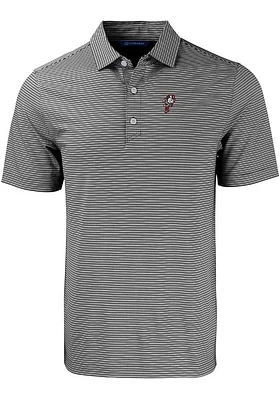 Cutter and Buck Ohio State Buckeyes Vault Forge Double Stripe Big Tall Polo