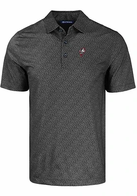 Cutter and Buck Ohio State Buckeyes Mens Vault Pike Pebble Short Sleeve Polo