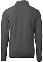 Cutter and Buck Ohio State Buckeyes Mens Grey Vault Cascade Sherpa Long Sleeve 1/4 Zip Pullover