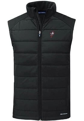 Cutter and Buck Ohio State Buckeyes Mens Black Vault Evoke Sleeveless Jacket