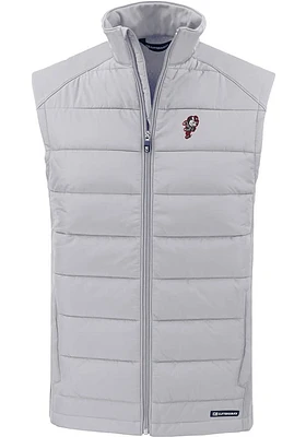 Cutter and Buck Ohio State Buckeyes Mens Charcoal Vault Evoke Sleeveless Jacket