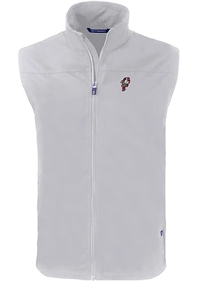 Cutter and Buck Ohio State Buckeyes Mens Grey Vault Charter Sleeveless Jacket