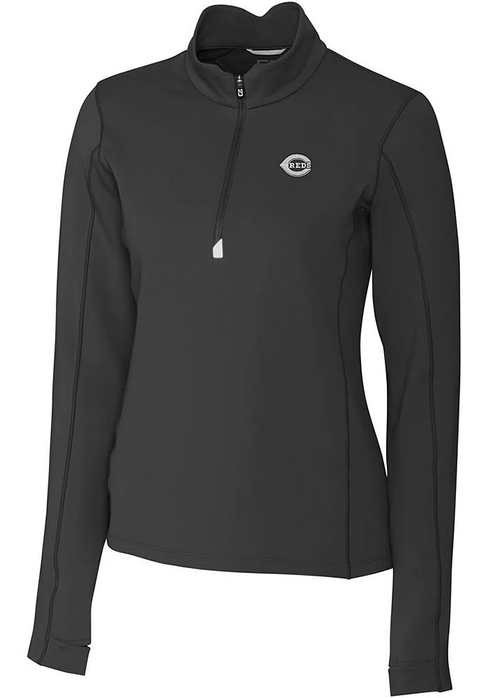 Cutter and Buck Cincinnati Reds Womens Mono Traverse 1/4 Zip Pullover