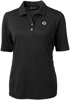 Cutter and Buck Cincinnati Reds Womens Mono Virtue Eco Pique Short Sleeve Polo Shirt