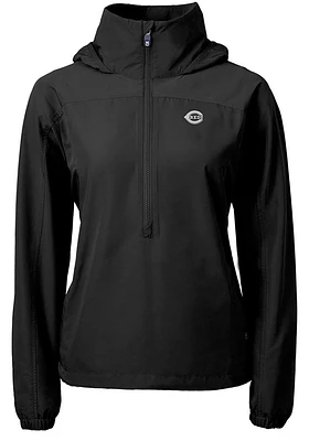 Cutter and Buck Cincinnati Reds Womens Mono Charter Eco Long Sleeve Pullover