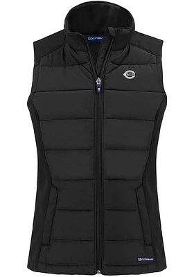 Cutter and Buck Cincinnati Reds Womens Black Mono Evoke Vest