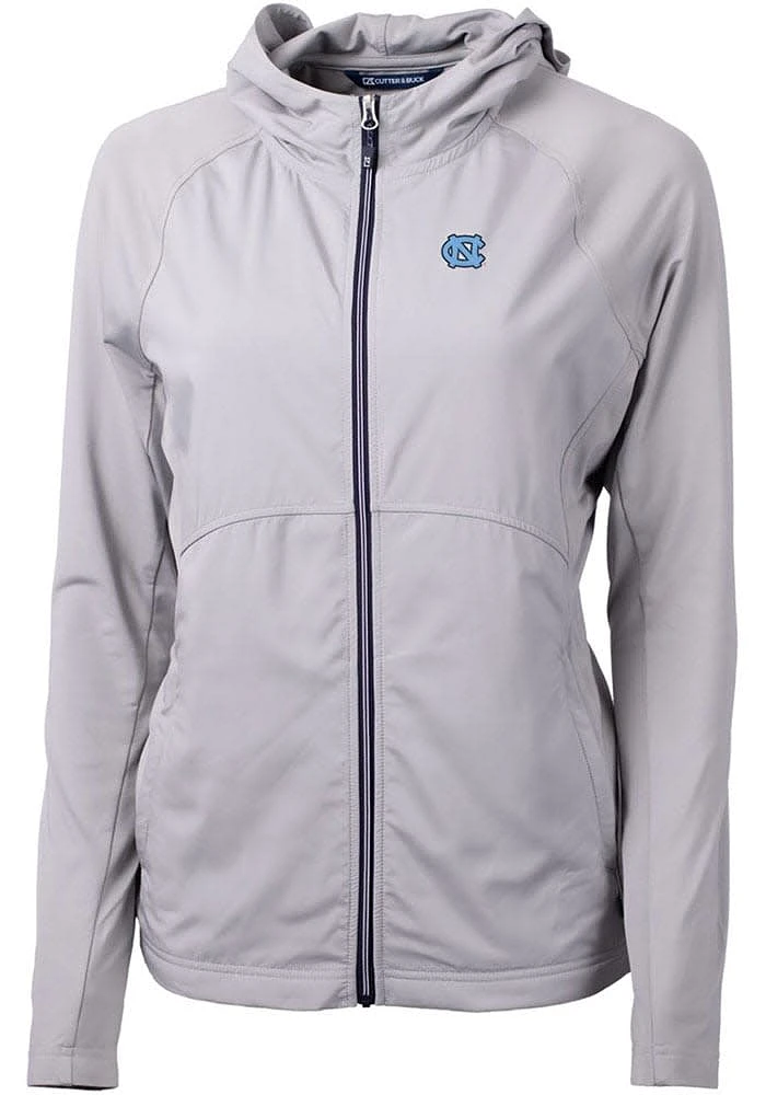 Cutter and Buck North Carolina Tar Heels Womens Grey Adapt Eco Light Weight Jacket