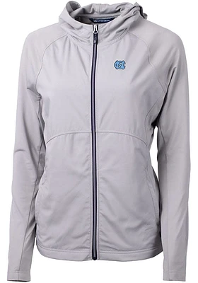 Cutter and Buck North Carolina Tar Heels Womens Grey Adapt Eco Light Weight Jacket