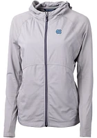 Cutter and Buck North Carolina Tar Heels Womens Grey Adapt Eco Light Weight Jacket