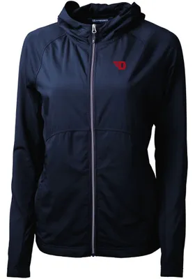 Cutter and Buck Dayton Flyers Womens Navy Blue Adapt Eco Light Weight Jacket