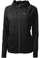 Cutter and Buck Louisiana Tech Bulldogs Womens Black Adapt Eco Light Weight Jacket