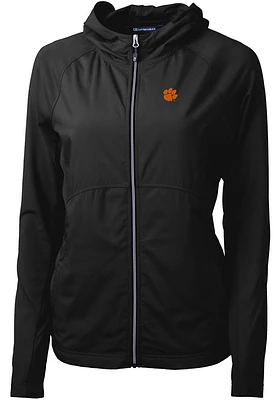 Cutter and Buck Clemson Tigers Womens Black Adapt Eco Light Weight Jacket