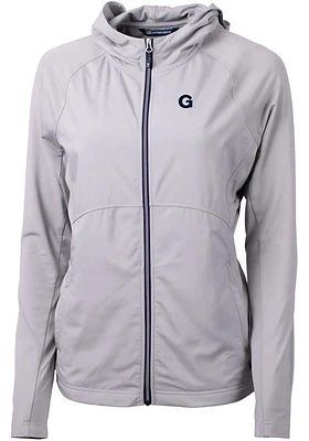 Cutter and Buck Georgetown Hoyas Womens Grey Adapt Eco Light Weight Jacket