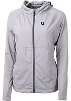 Cutter and Buck Georgetown Hoyas Womens Grey Adapt Eco Light Weight Jacket