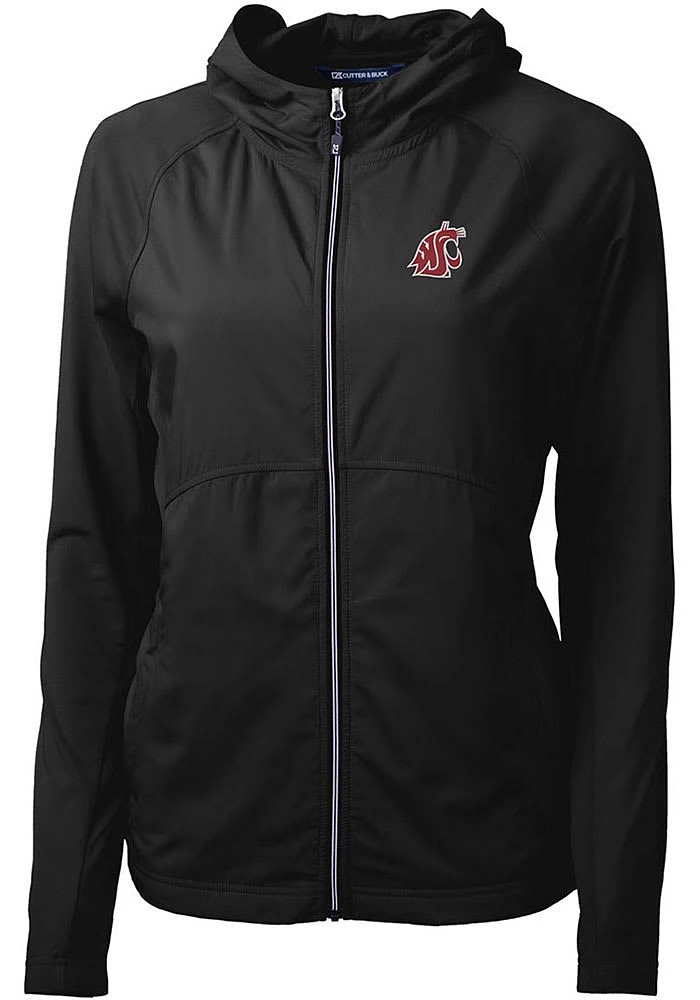 Cutter and Buck Washington State Cougars Womens Black Adapt Eco Light Weight Jacket