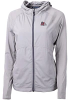 Cutter and Buck Fresno State Bulldogs Womens Grey Adapt Eco Light Weight Jacket