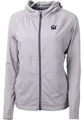 Cutter and Buck Cal Golden Bears Womens Grey Adapt Eco Light Weight Jacket