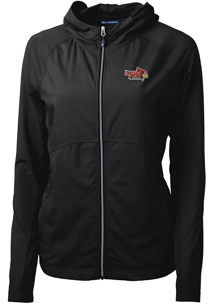 Cutter and Buck Illinois State Redbirds Womens Black Adapt Eco Light Weight Jacket