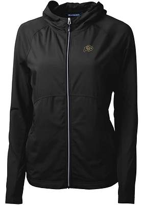 Cutter and Buck Colorado Buffaloes Womens Black Adapt Eco Light Weight Jacket