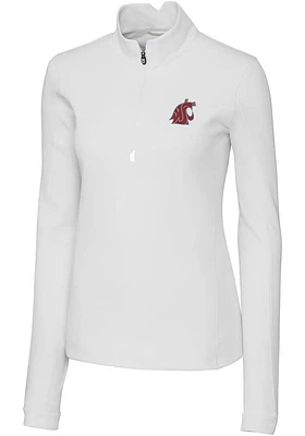 Cutter and Buck Washington State Cougars Womens Traverse Qtr Zip
