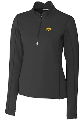 Cutter and Buck Iowa Hawkeyes Womens Traverse Qtr Zip