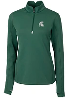 Cutter and Buck Michigan State Spartans Womens Traverse Qtr Zip