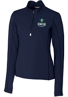 Cutter and Buck UNCW Seahawks Womens Navy Blue Traverse Qtr Zip