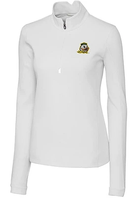 Womens Oregon Ducks Cutter and Buck Traverse Qtr Zip