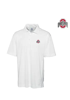 Cutter and Buck Ohio State Buckeyes White Genre Big Tall Polo