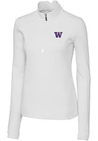 Womens Washington Huskies Cutter and Buck Traverse Qtr Zip