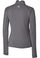 Womens Washington Huskies Grey Cutter and Buck Traverse Qtr Zip