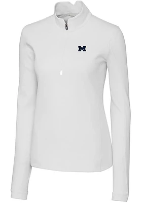 Cutter and Buck Michigan Wolverines Womens Traverse Qtr Zip