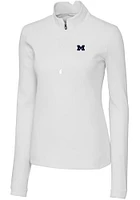 Cutter and Buck Michigan Wolverines Womens Traverse Qtr Zip