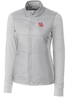 Cutter and Buck Houston Cougars Womens Stealth Hybrid Quilted Medium Weight Jacket