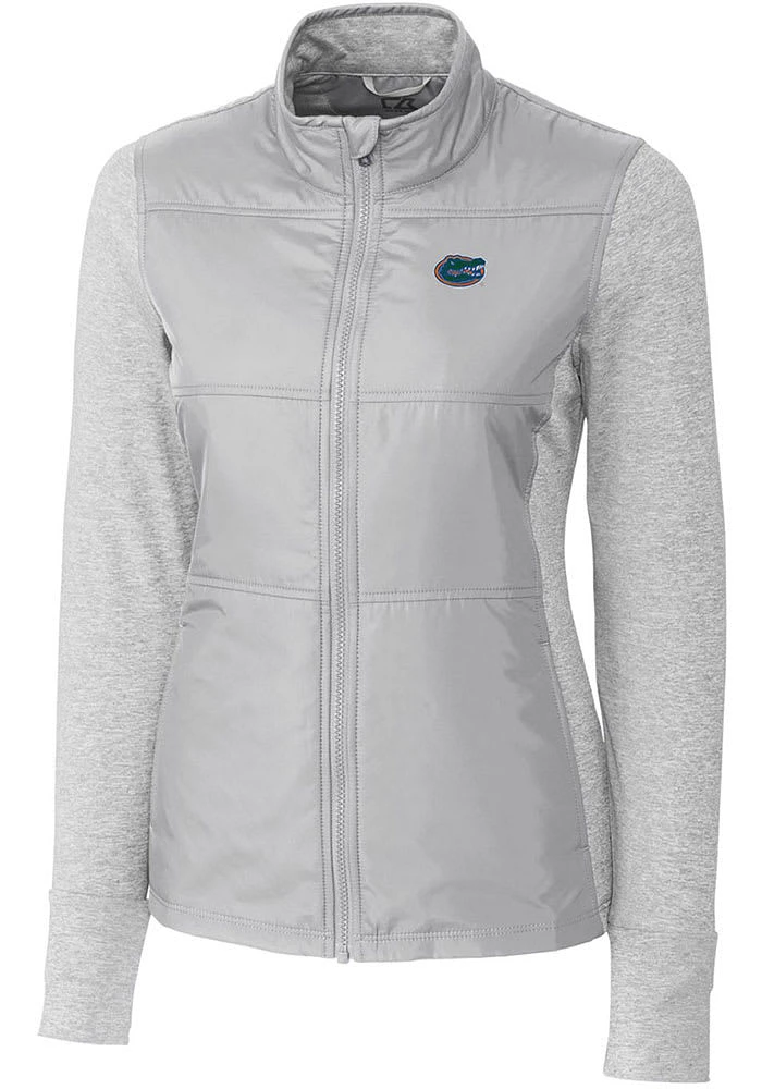 Cutter and Buck Florida Gators Womens Stealth Hybrid Quilted Medium Weight Jacket