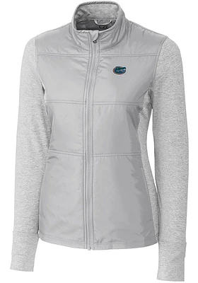 Cutter and Buck Florida Gators Womens Stealth Hybrid Quilted Medium Weight Jacket