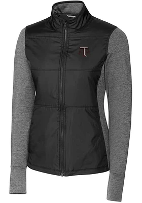 Cutter and Buck Texas A&M Aggies Womens Black Stealth Hybrid Quilted Medium Weight Jacket