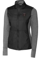 Cutter and Buck Texas A&M Aggies Womens Black Stealth Hybrid Quilted Medium Weight Jacket