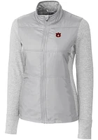 Cutter and Buck Auburn Tigers Womens Grey Stealth Hybrid Quilted Medium Weight Jacket