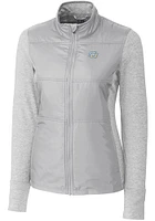 Cutter and Buck Southern University Jaguars Womens Grey Stealth Hybrid Quilted Medium Weight Jacke..