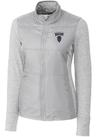 Cutter and Buck Howard Bison Womens Grey Stealth Hybrid Quilted Medium Weight Jacket