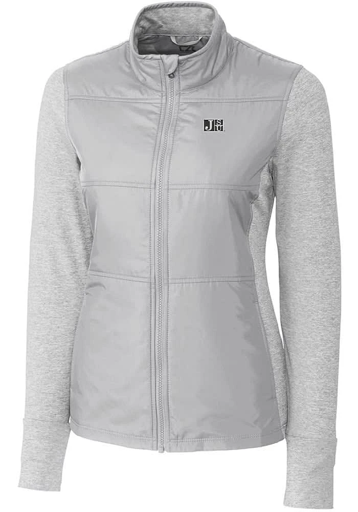 Cutter and Buck Jackson State Tigers Womens Stealth Hybrid Quilted Medium Weight Jacket