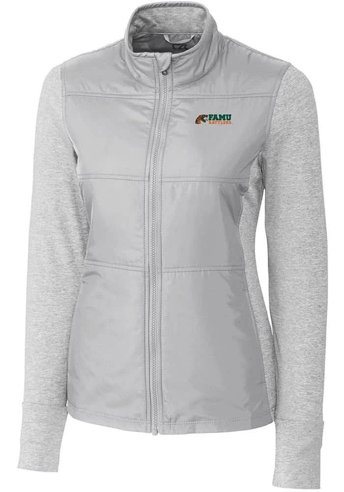 Cutter and Buck Florida A&M Rattlers Womens Stealth Hybrid Quilted Medium Weight Jacket